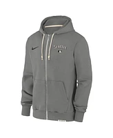 Nike Men's Charcoal Seattle Mariners Authentic Collection Travel Performance Full-Zip Hoodie
