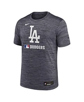 Nike Men's Black Los Angeles Dodgers Authentic Collection Velocity Performance Practice T-Shirt