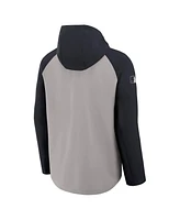 Nike Men's Gray/Navy New York Yankees Authentic Collection Raglan Performance Full-Zip Jacket