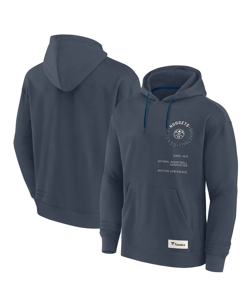 Fanatics Men's Blue Denver Nuggets Future Ground Info Elements Premium Pullover Hoodie