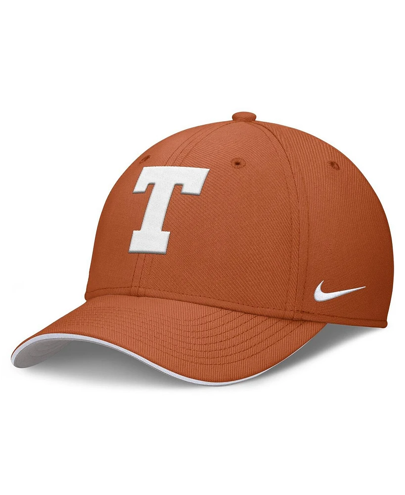 Nike Men's Texas Orange Longhorns 2025 Dugout Coaches Rise Swoosh Performance Flex Hat