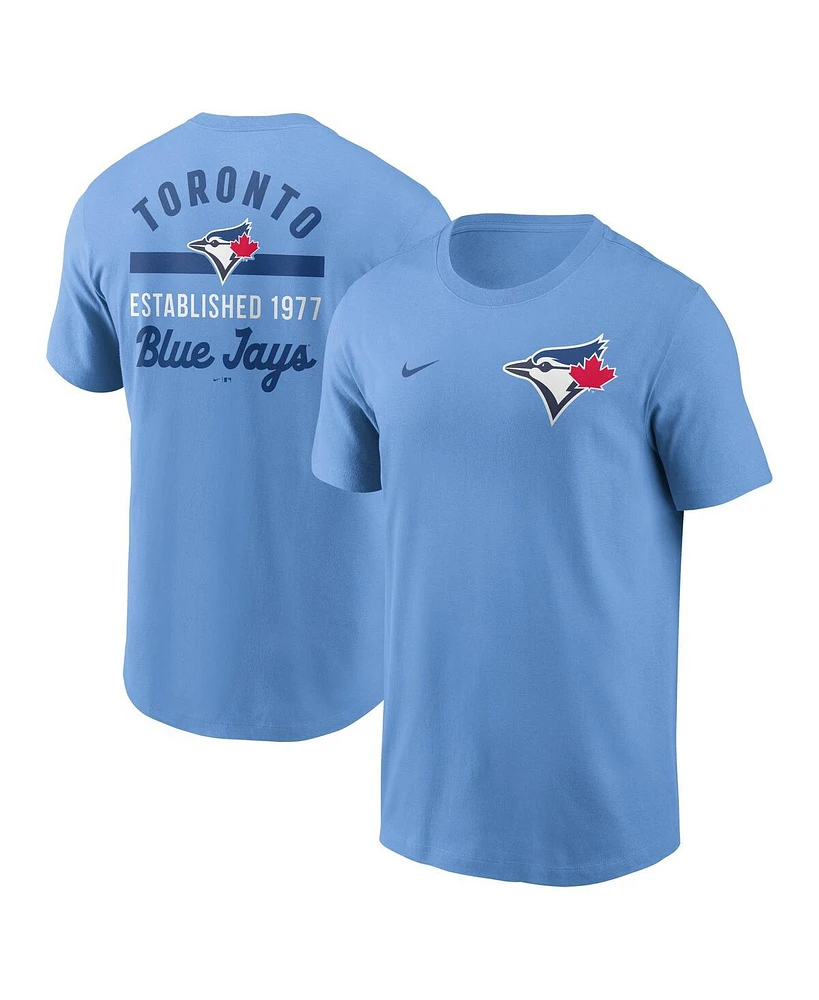 Nike Men's Powder Blue Toronto Jays 2-Hit T-Shirt