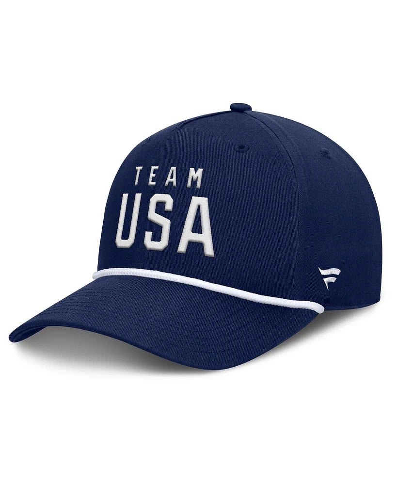 Fanatics Men's Navy Team Usa Captain Rope Adjustable Hat