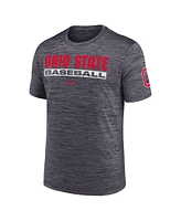 Nike Men's Black Ohio State Buckeyes Velocity Baseball Wordmark Stack Performance T-Shirt
