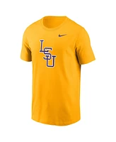 Nike Men's Gold Lsu Tigers Baseball Logo T-Shirt