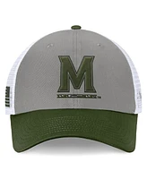 Top of the World Men's Gray/Green Maryland Terrapins Oht Military Appreciation Badge Trucker Adjustable Hat