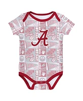 Outerstuff Newborn Crimson Alabama Tide Sunday Comics Bodysuit 3-Pack