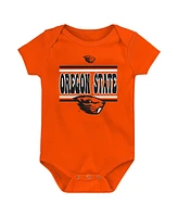 Outerstuff Newborn Black Oregon State Beavers Sunday Comics Bodysuit 3-Pack