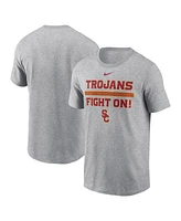 Nike Men's Heather Gray Usc Trojans Dna Lockup T-Shirt