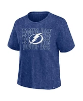 Fanatics Women's Blue Tampa Bay Lightning Faded Wash T-Shirt