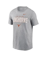 Nike Men's Heather Gray Texas Longhorns Campus 2-Hit Primary Mascot T-Shirt