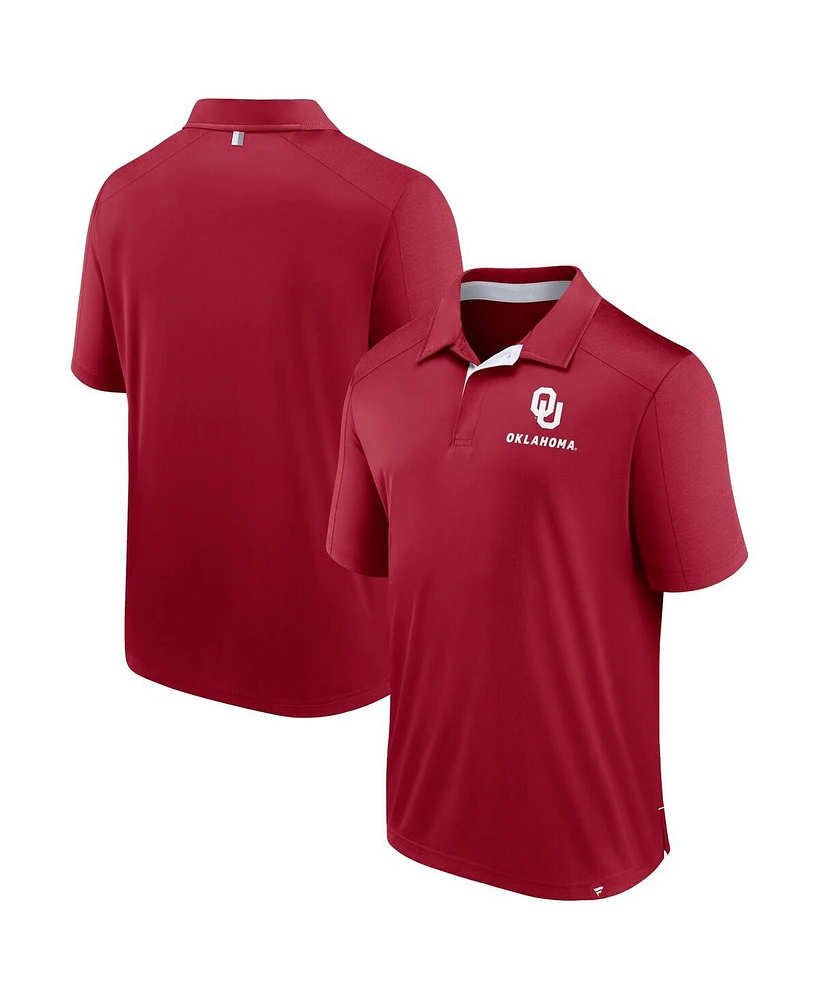 Fanatics Men's Crimson Oklahoma Sooners Fundamental Defender Polo Shirt