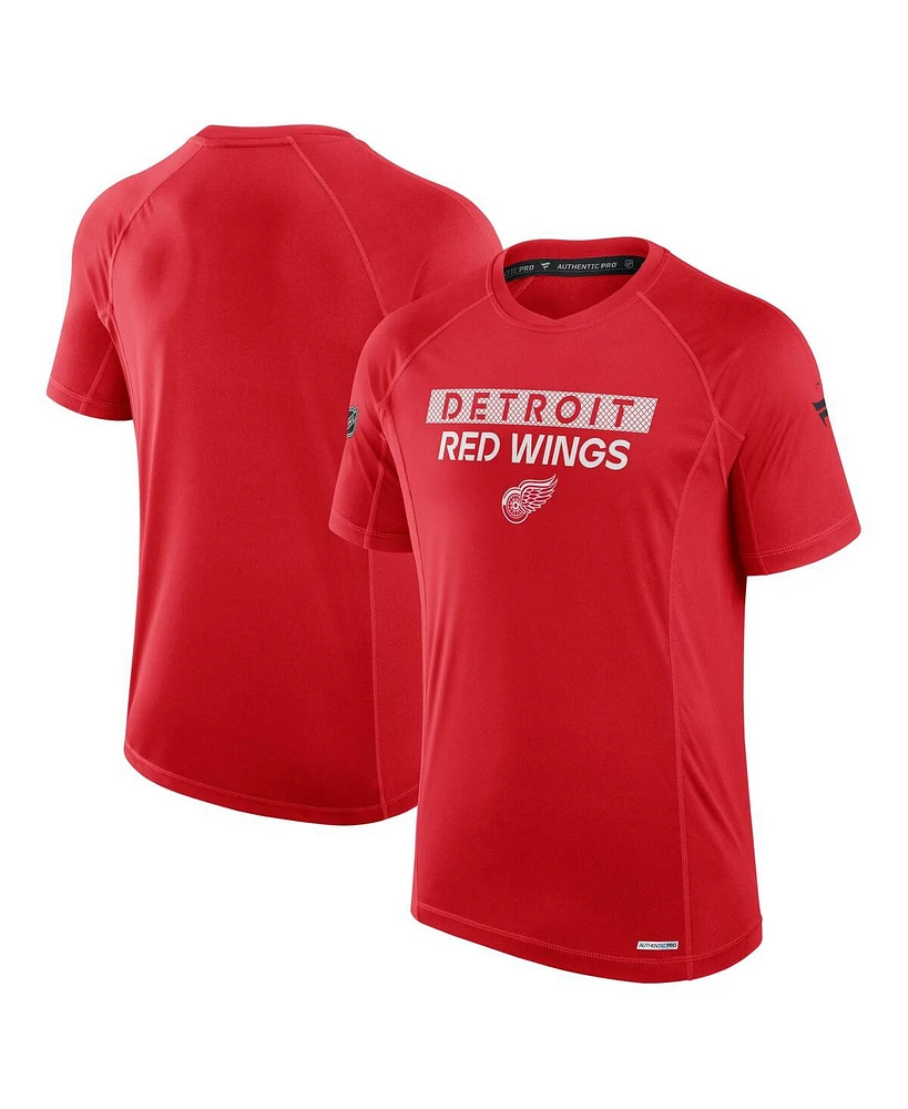 Fanatics Men's Red Detroit Red Wings Authentic Pro Rink Tech T-Shirt