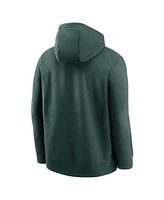 Nike Men's Green Michigan State Spartans Basketball Stack Club Fleece Pullover