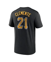 Nike Men's Roberto Clemente Black Pittsburgh Pirates Legend Name and Number Home T-Shirt