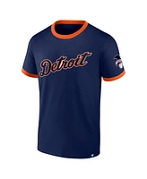 Fanatics Men's Navy Detroit Tigers Forced Out Ringer T-Shirt
