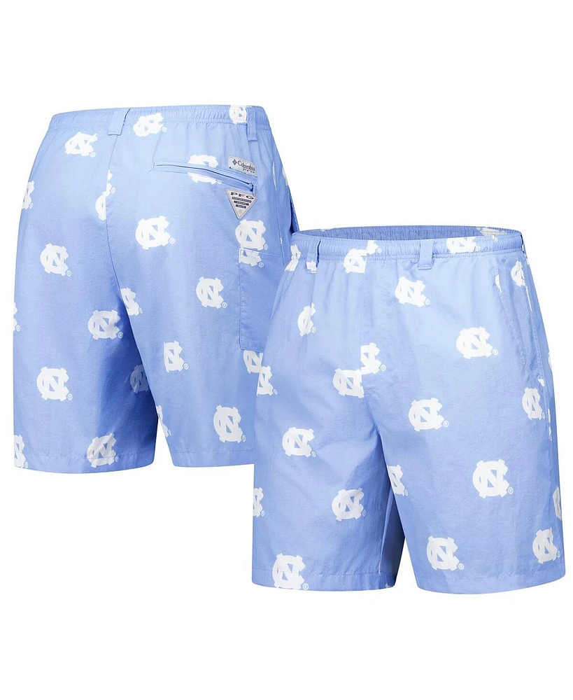 Columbia Men's Carolina Blue North Tar Heels Back Cast Iii Printed Shorts