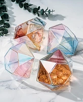 The Wine Savant Diamond Whiskey and Wine Glasses, Set of 4