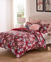 Greenland Home Fashions Millie Modern Floral Print -Pc. Quilt Set