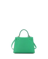 Pre-Owned Hermes Kelly 25 Handbag Green Epsom with Gold Hardware