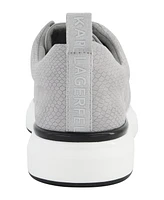 Karl Lagerfeld Paris Men's Front Crossed Reptile Print Slip On Sneakers