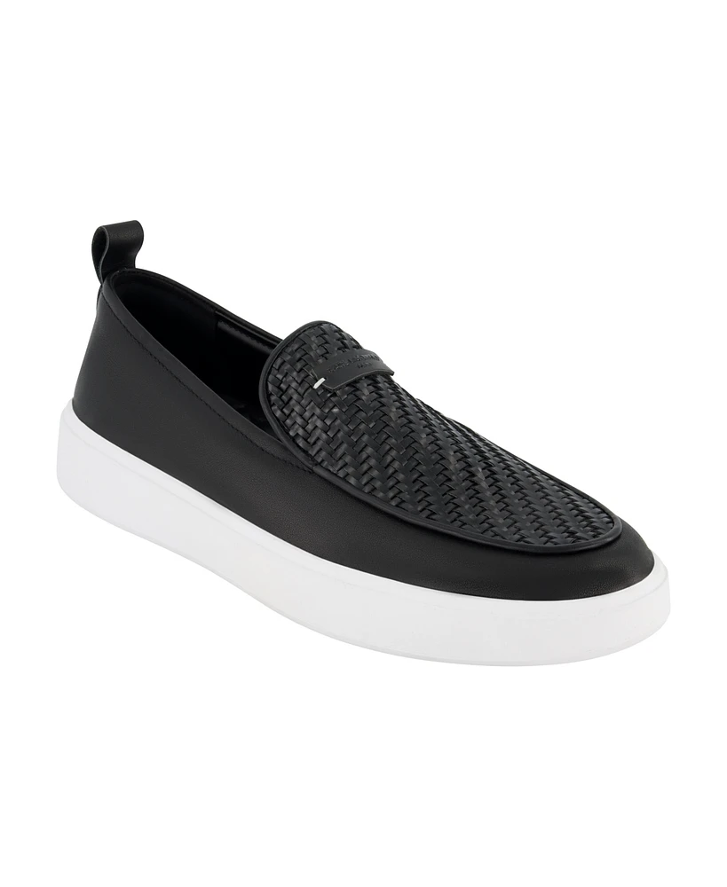Karl Lagerfeld Paris Men's Woven Slip On Loafers