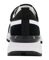Karl Lagerfeld Paris Men's Perforated Metal Logo Running Sneakers