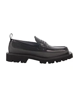 Karl Lagerfeld Paris Men's White Label Collection Front Logo Penny Loafers
