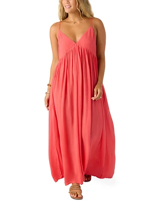 O'Neill Women's Saltwater Solids Mel V-Neck Maxi Dress