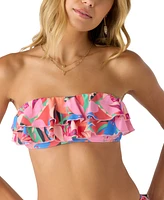 O'Neill Juniors' Cabana Strapless Ruffled Bikini Top