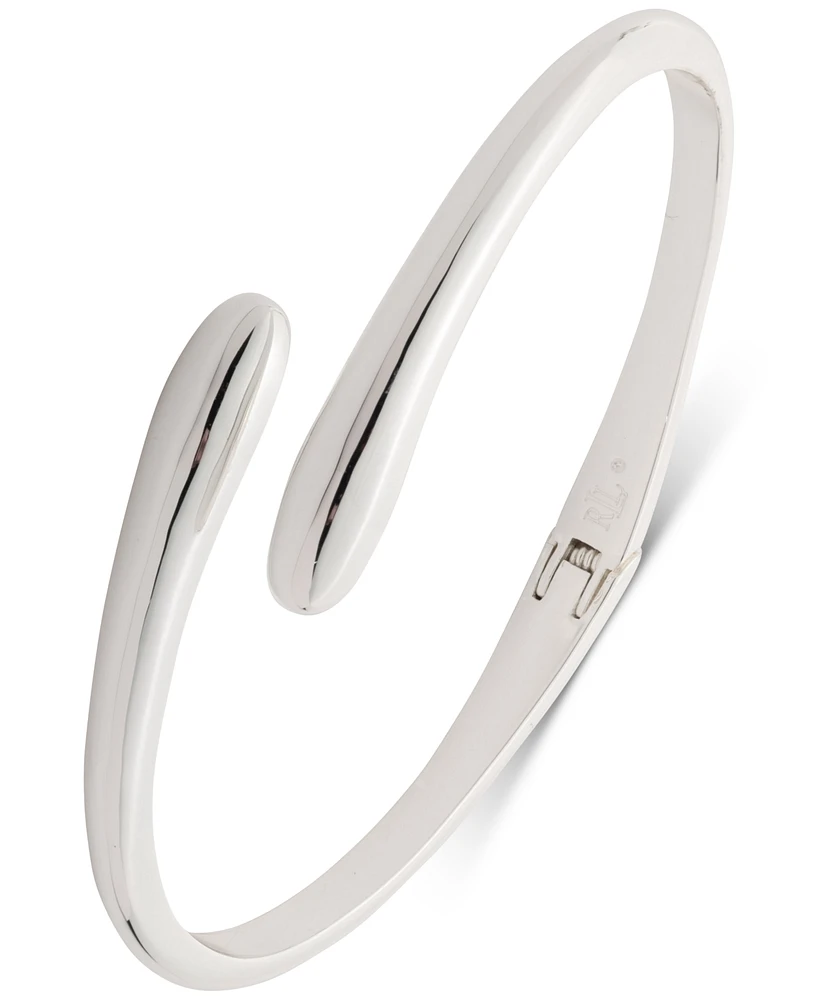 Lauren Ralph Lauren Silver-Tone Sculptural Bangle Bracelet