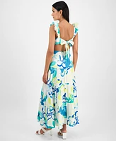 Rachel Roy Women's Printed Ruffle-Sleeve Dress