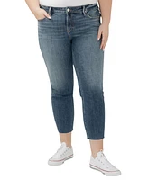 Silver Jeans Co. Plus Elyse Mid Rise Comfort Fit Ankle Straight