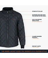RefrigiWear Men's 3-in-1 Rainwear Jacket Waterproof Raincoat, Versatile All-Weather Outerwear, Breathable Design
