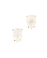 Adornia Fine Moonstone Pear Cut Studs 14k gold vermeil