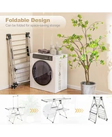 Large Foldable Clothes Drying Rack with Tall Hanging Bar