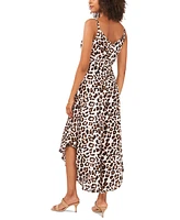 Vince Camuto Women's Animal-Print Cascade-Leg Jumpsuit