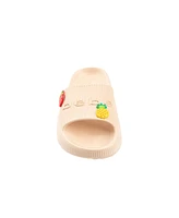 Bebe Little and Big Girls Fun Stylish Platform with Logo Charms Slides