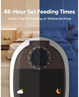 Automatic Cat Feeder,48-Hour Timer Cat Bowl with Ice Gel Pack Refrigeration Function,Perfect for Puppies and Kittens in Yogurt,Can,and Wet Food Feedin