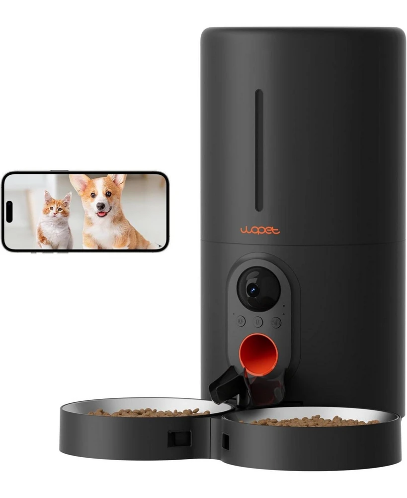 Automatic Cat Feeder with Camera for Two Cats, 1080p Hd Automatic Dog Feeder, 5G WiFi Pet Feeder with Night Vision for Cat & Dog