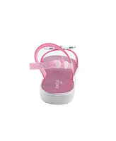 Bebe Little Girls Sparkly Summer with Rhinestone and Bow Sandals