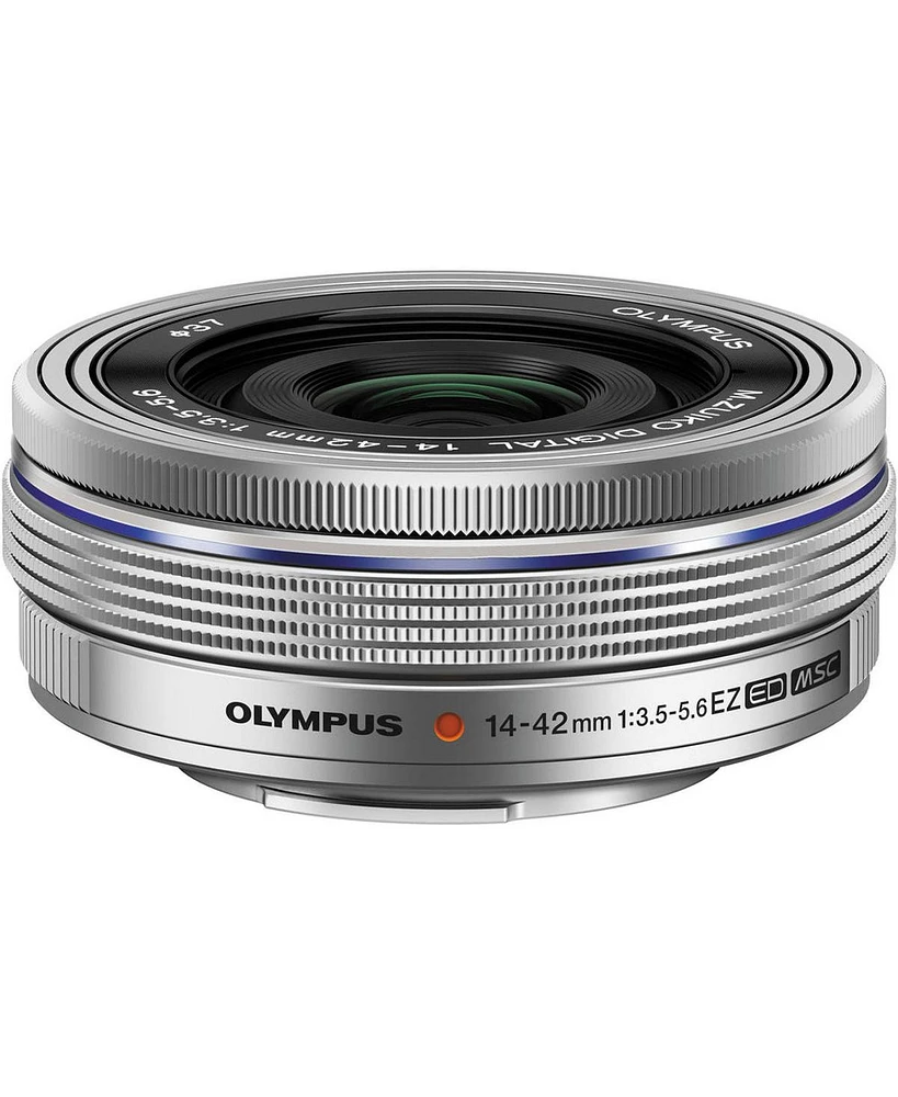 Olympus M.Zuiko Digital 14-42mm f/3.5-5.6 Ez Pancake Lens for Micro Four Thirds, Silver