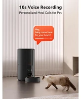 Automatic Cat Feeders,5G WiFi Pet Feeder with App,Schedule Feeding Pet Dry Food Dispenser for Cats,Up to 10 Meals Perday,10s Voice Recording