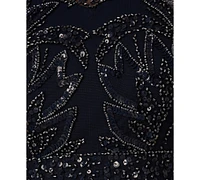 Adrianna Papell Petite Beaded Sleeveless Sheath Gown
