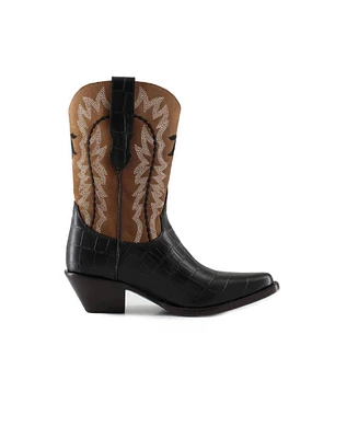 Bianca Leather Cowgirl Boots - Stylish & Comfortable by Buck Brana