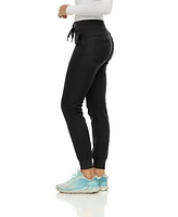 Medichic Women's Stretch Six Pocket Cargo Jogger Scrub Pants, Wine, X Small