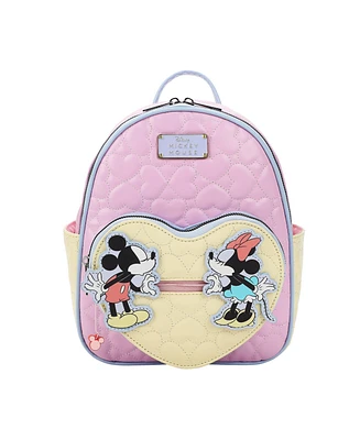 Disney Mickey Mouse and Minnie Mouse 10.5" Adult Mini Backpack With Movable Characters