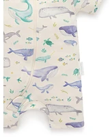 Purebaby Baby Boys Short Sleeve 2 Pack Zip Coverall