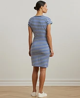 Lauren Ralph Women's Striped Tie-Front Jersey Dress