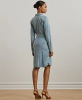 Lauren Ralph Women's Belted Denim Shirtdress
